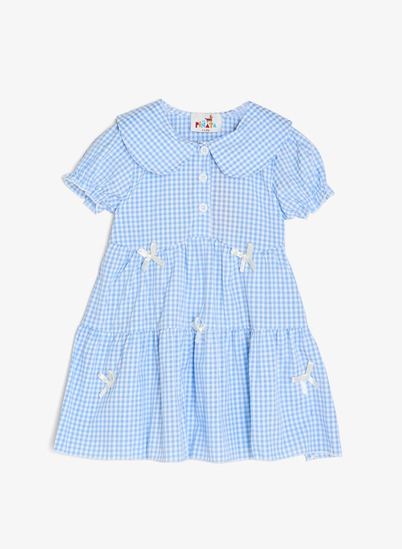 Pinata Blue Collar Ruffle Summer Dress - Image 1